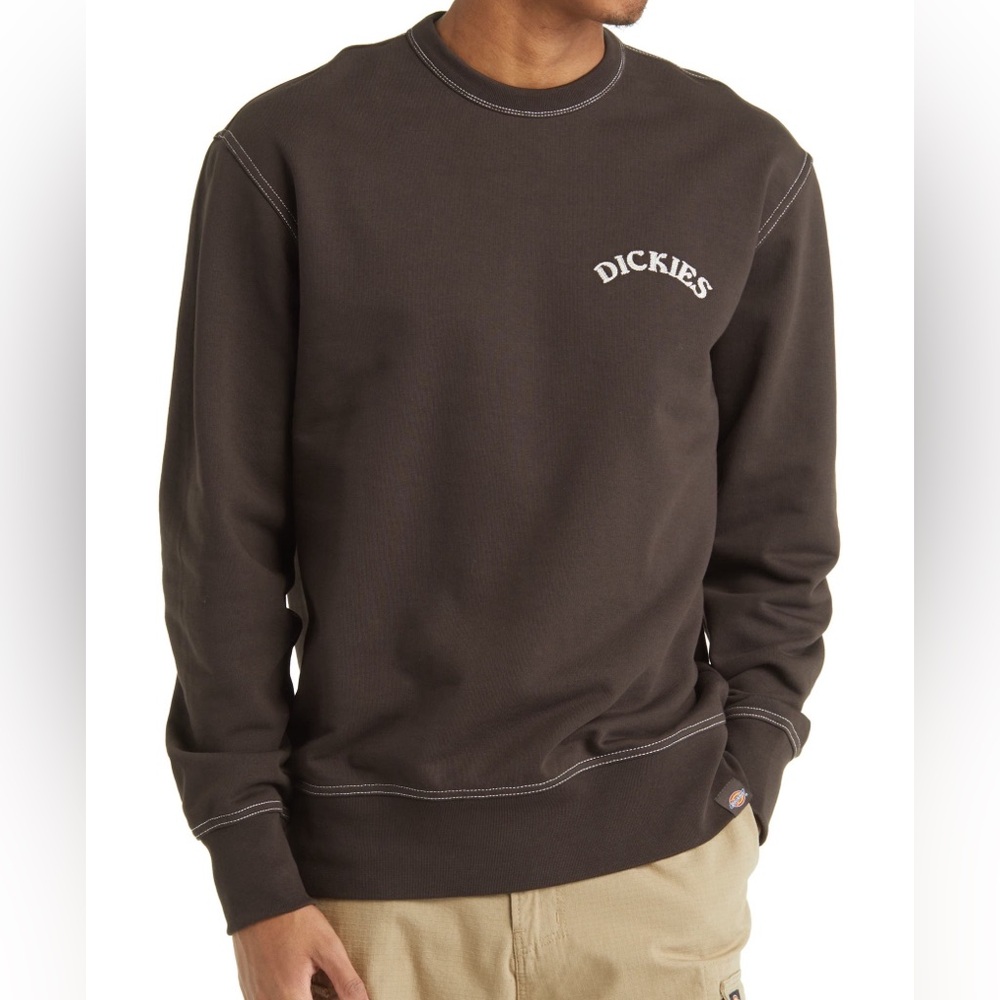 Dickies Beavertown Crew Sweatshirt in Brown Embroidered Brand Logo